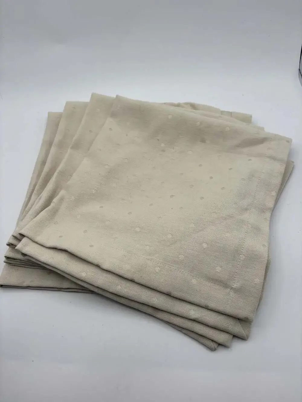 Kate Spade New York Larabee Polka Dot Napkins in Neutral Tan, Set of 4